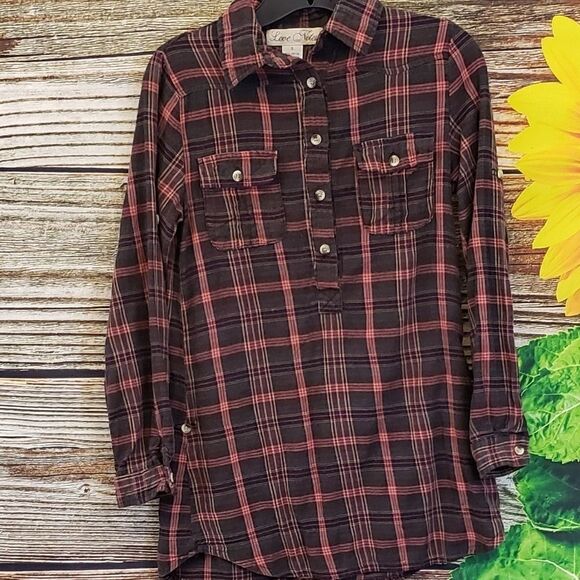 Love notes button down front Shirt Size small - Picture 1 of 4